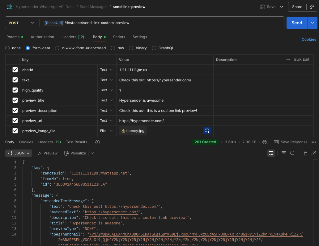 Hypersender Send Link Custom Preview File